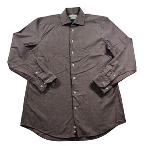 Michael Strahan Mens Micro Dot Stretch Wrinkle Free Dress Shirt 16 34/35